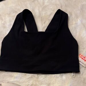 FP Movement by Free People Black Crop Top
